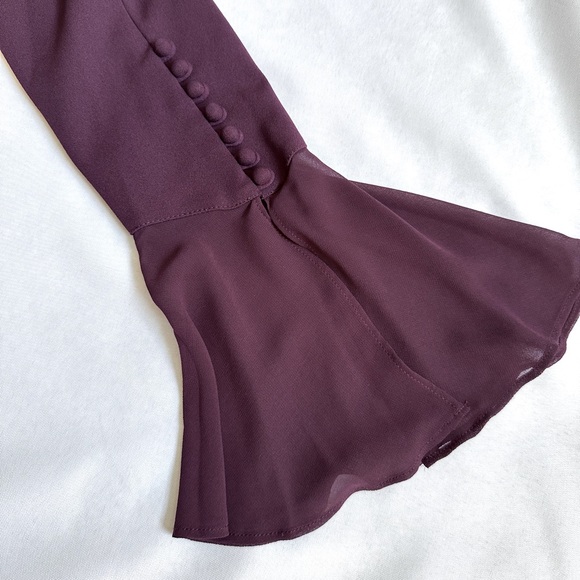 CALVIN KLEIN Chiffon Bell Sleeve Sheath Dress - Picture 8 of 8